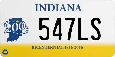 IN license plate 547LS