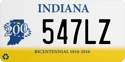 IN license plate 547LZ