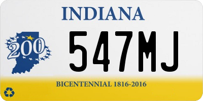 IN license plate 547MJ
