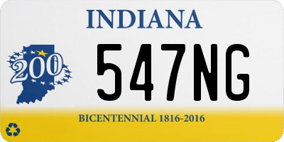 IN license plate 547NG