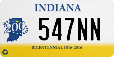 IN license plate 547NN