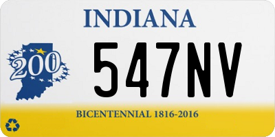 IN license plate 547NV