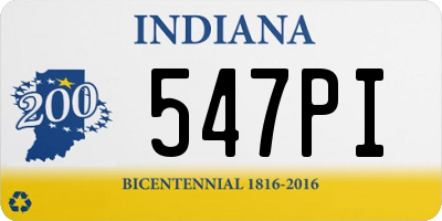 IN license plate 547PI