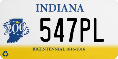 IN license plate 547PL