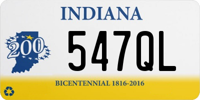 IN license plate 547QL