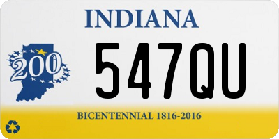 IN license plate 547QU