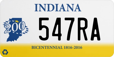 IN license plate 547RA