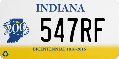 IN license plate 547RF