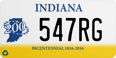 IN license plate 547RG