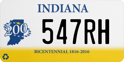 IN license plate 547RH