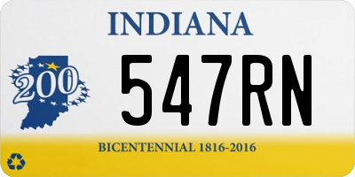 IN license plate 547RN