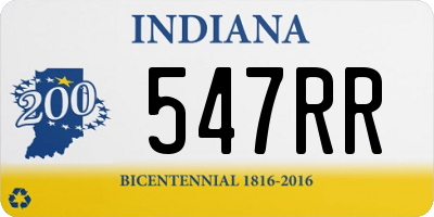 IN license plate 547RR