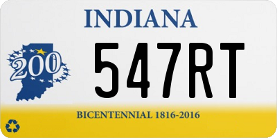 IN license plate 547RT