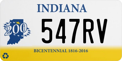 IN license plate 547RV