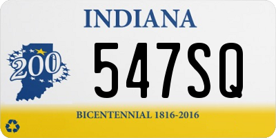 IN license plate 547SQ