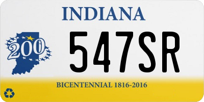 IN license plate 547SR