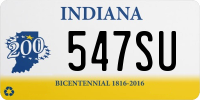 IN license plate 547SU