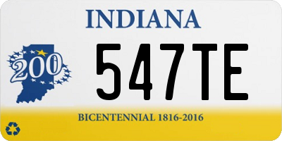 IN license plate 547TE