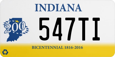 IN license plate 547TI