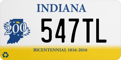 IN license plate 547TL