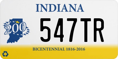 IN license plate 547TR