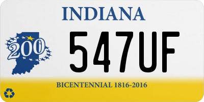 IN license plate 547UF