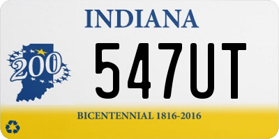 IN license plate 547UT