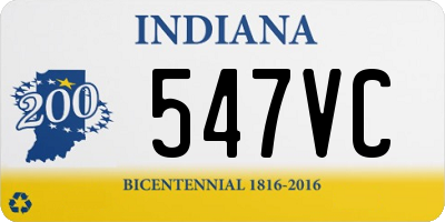 IN license plate 547VC