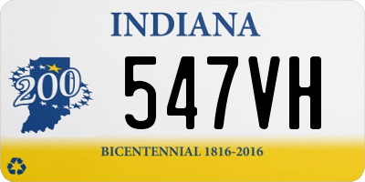 IN license plate 547VH