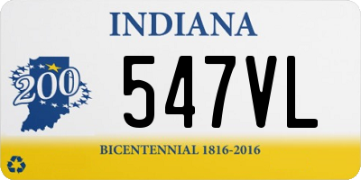 IN license plate 547VL