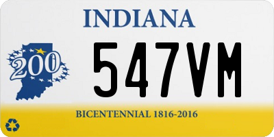 IN license plate 547VM