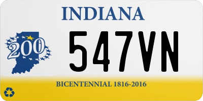 IN license plate 547VN