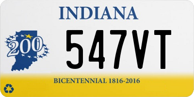 IN license plate 547VT