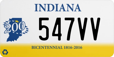 IN license plate 547VV