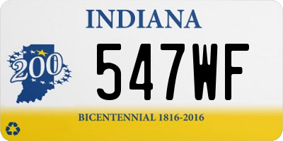 IN license plate 547WF