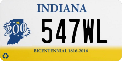 IN license plate 547WL