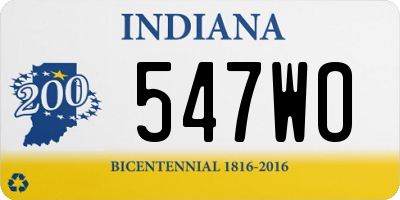 IN license plate 547WO