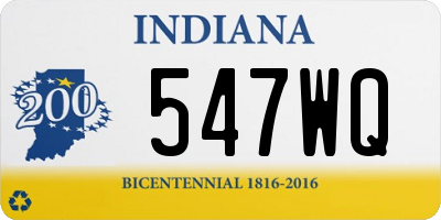 IN license plate 547WQ