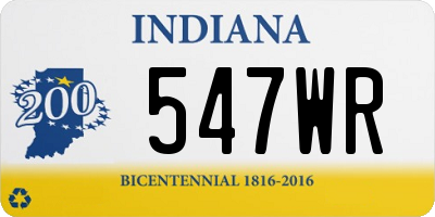 IN license plate 547WR