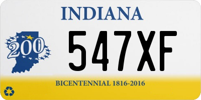 IN license plate 547XF