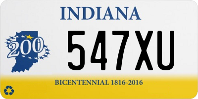 IN license plate 547XU