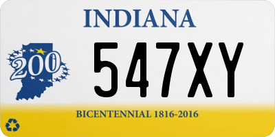 IN license plate 547XY