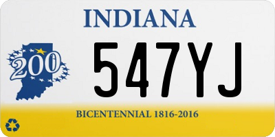 IN license plate 547YJ