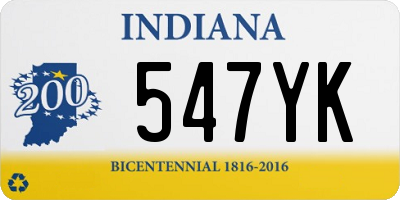 IN license plate 547YK