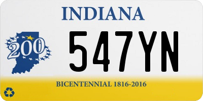 IN license plate 547YN