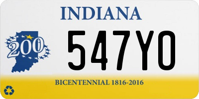 IN license plate 547YO