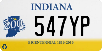 IN license plate 547YP