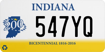 IN license plate 547YQ