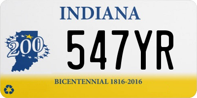 IN license plate 547YR