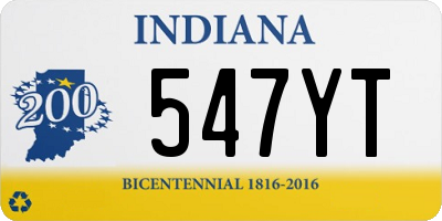 IN license plate 547YT